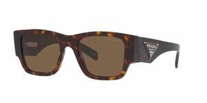 NEW PRADA men's 10zs square sunglasses in tortoise - dark brown